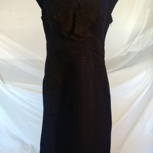 Florat Woman's Dress Size 2 Dark Blue Black Flower